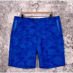 G/FORE Shorts 36 Mens Maverick Hybrid Blue Camouflage 9" Golf